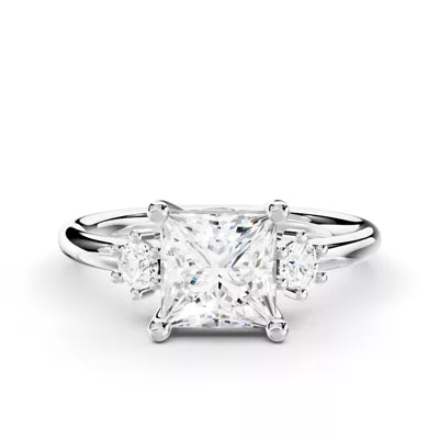 Marni Petite Three-Stone Engagement Ring