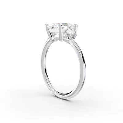 Marni Petite Three-Stone Engagement Ring