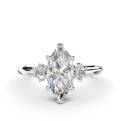 Marni Petite Three-Stone Engagement Ring