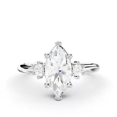 Marni Petite Three-Stone Engagement Ring