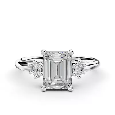 Marni Petite Three-Stone Engagement Ring