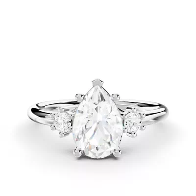 Marni Petite Three-Stone Engagement Ring