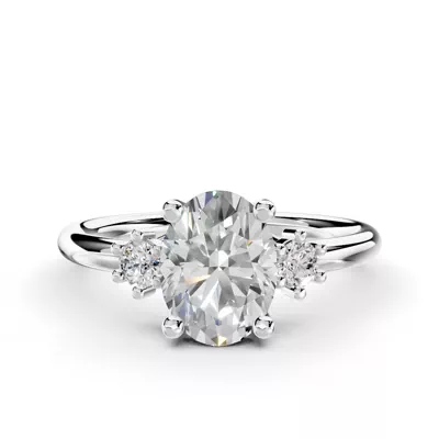 Marni Petite Three-Stone Engagement Ring