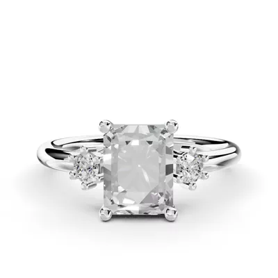 Marni Petite Three-Stone Engagement Ring