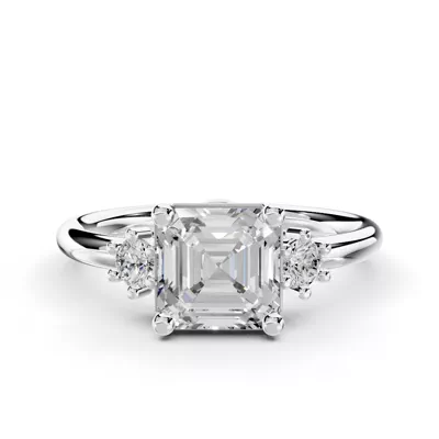Marni Petite Three-Stone Engagement Ring