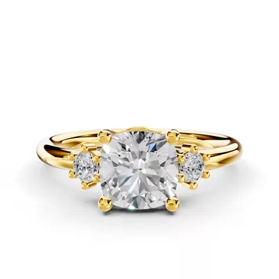 Marni Petite Three-Stone Engagement Ring
