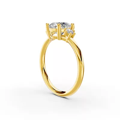 Marni Petite Three-Stone Engagement Ring