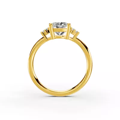 Marni Petite Three-Stone Engagement Ring