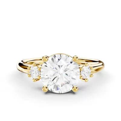 Marni Petite Three-Stone Engagement Ring