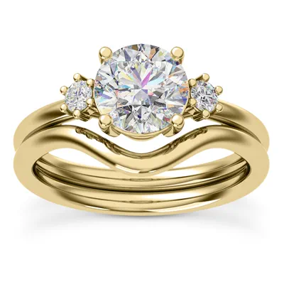 Marni Petite Three-Stone Engagement Ring