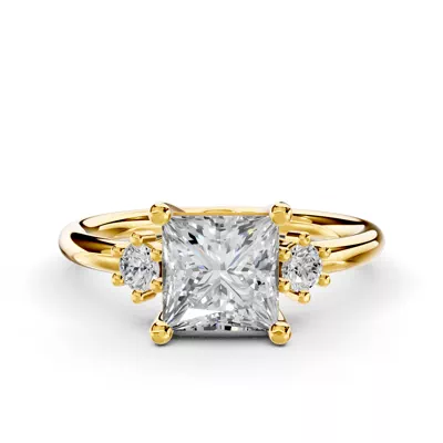 Marni Petite Three-Stone Engagement Ring