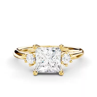 Marni Petite Three-Stone Engagement Ring