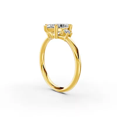 Marni Petite Three-Stone Engagement Ring