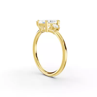 Marni Petite Three-Stone Engagement Ring