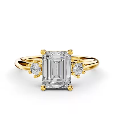 Marni Petite Three-Stone Engagement Ring