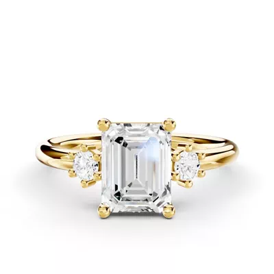 Marni Petite Three-Stone Engagement Ring