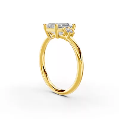 Marni Petite Three-Stone Engagement Ring