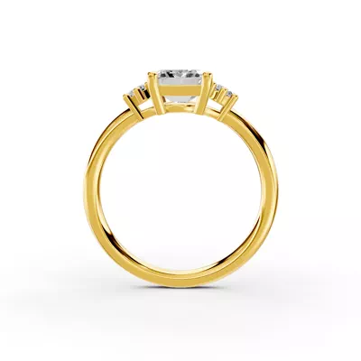 Marni Petite Three-Stone Engagement Ring