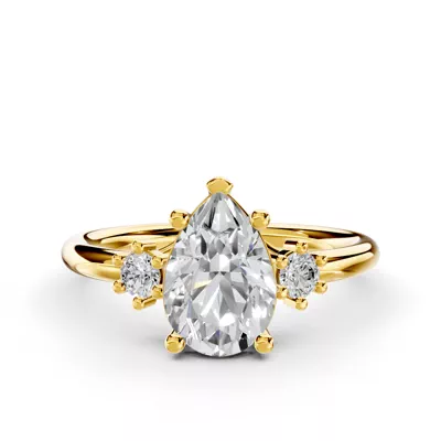 Marni Petite Three-Stone Engagement Ring