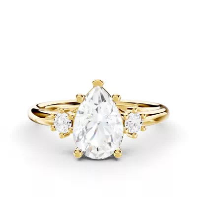 Marni Petite Three-Stone Engagement Ring