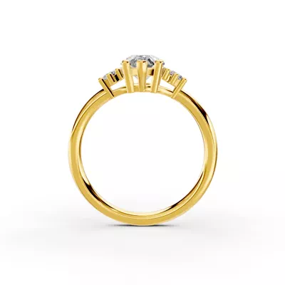 Marni Petite Three-Stone Engagement Ring