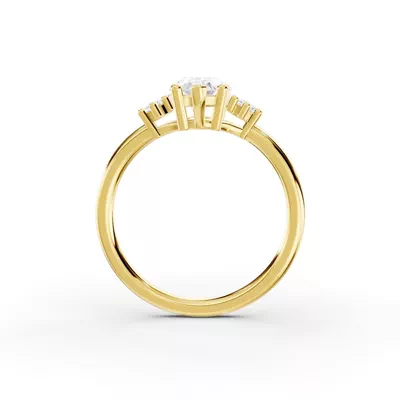Marni Petite Three-Stone Engagement Ring