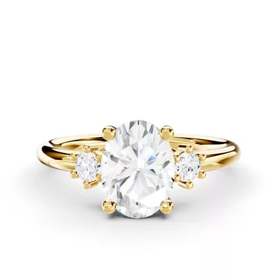 Marni Petite Three-Stone Engagement Ring