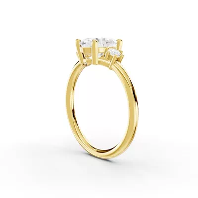 Marni Petite Three-Stone Engagement Ring