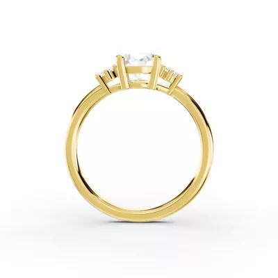 Marni Petite Three-Stone Engagement Ring