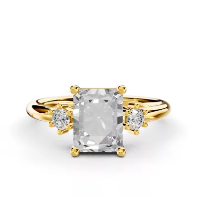 Marni Petite Three-Stone Engagement Ring