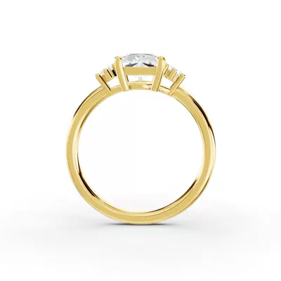 Marni Petite Three-Stone Engagement Ring