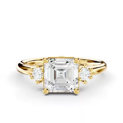 Marni Petite Three-Stone Engagement Ring