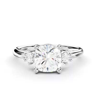 Marni Petite Three-Stone Engagement Ring