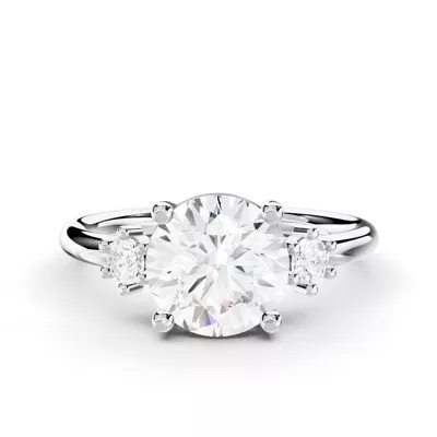 Marni Petite Three-Stone Engagement Ring