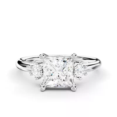 Marni Petite Three-Stone Engagement Ring