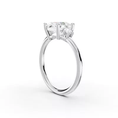 Marni Petite Three-Stone Engagement Ring