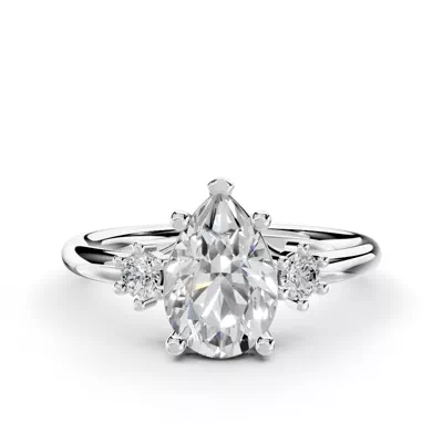 Marni Petite Three-Stone Engagement Ring