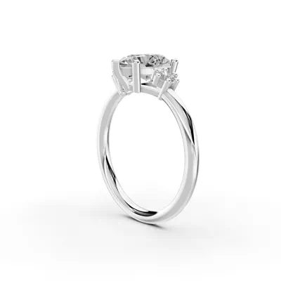 Marni Petite Three-Stone Engagement Ring