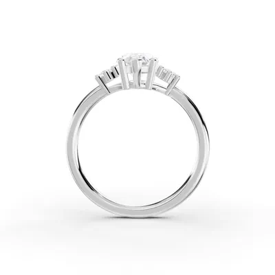 Marni Petite Three-Stone Engagement Ring