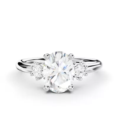 Marni Petite Three-Stone Engagement Ring