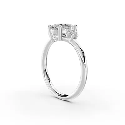 Marni Petite Three-Stone Engagement Ring
