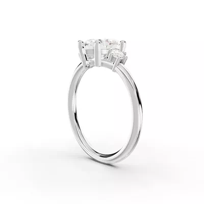 Marni Petite Three-Stone Engagement Ring