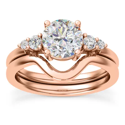 Rhea Duo Graduated Side-Stone Engagement Ring