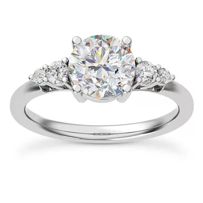 Rhea Duo Graduated Side-Stone Engagement Ring