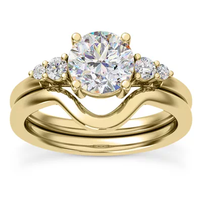 Rhea Duo Graduated Side-Stone Engagement Ring