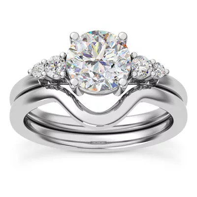 Rhea Duo Graduated Side-Stone Engagement Ring