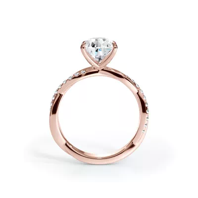Bellora Pavé Twist Lab Engagement Ring