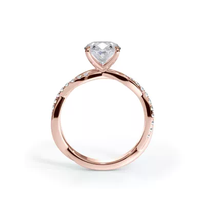 Bellora Pavé Twist Lab Engagement Ring