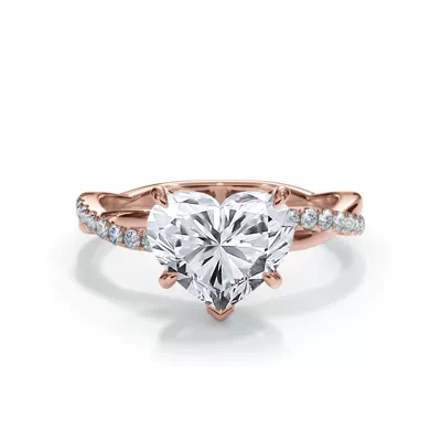 Bellora Pavé Twist Lab Engagement Ring