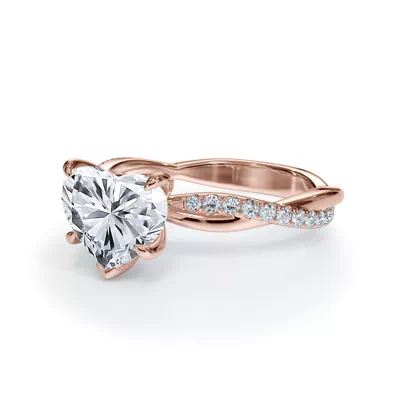 Bellora Pavé Twist Lab Engagement Ring